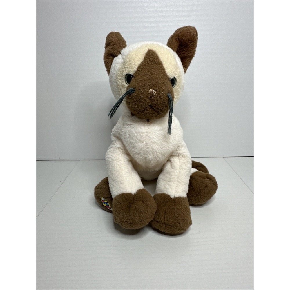 Webkinz Siamese Cat Plush Ganz HM160 Stuffed Animal Toy Blue Eyes No Code